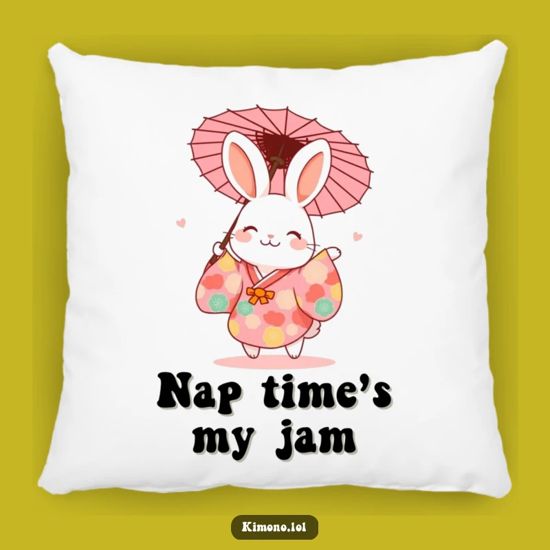 Funny Rabbit Dancing Kimono Pillow: Cozy & Cute Dancer Cushion, Humorous Gift
