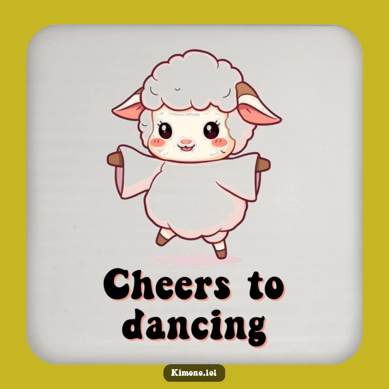 Funny Sheep Twirling Sleeve Coaster: Protect Surfaces with Flair!