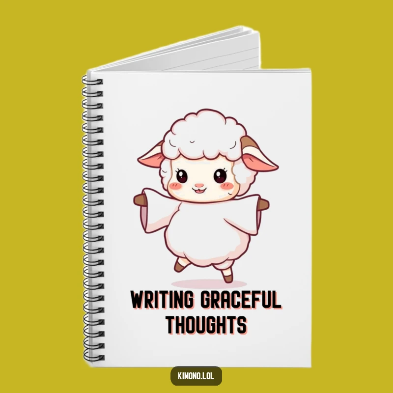 Funny Sheep Twirling Sleeve Notebook: Dance Through Your Notes!