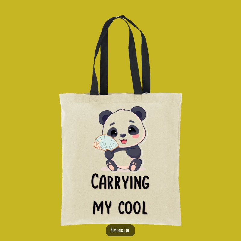 Funny Panda Fan Tote Bag: Carry Your Coolness with Ease!
